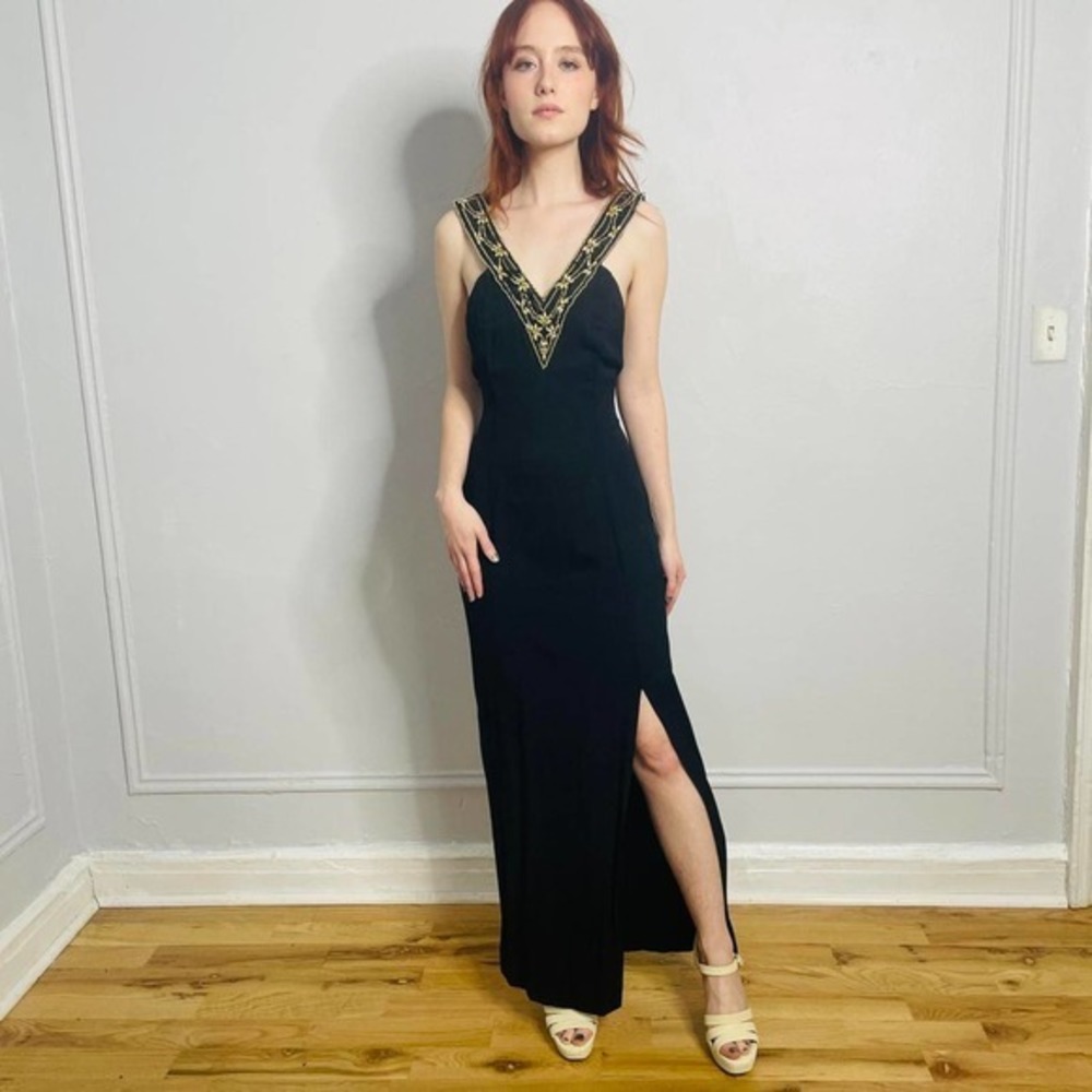Gunne‎ Sax Vintage Black Gown - Picture 2 of 4